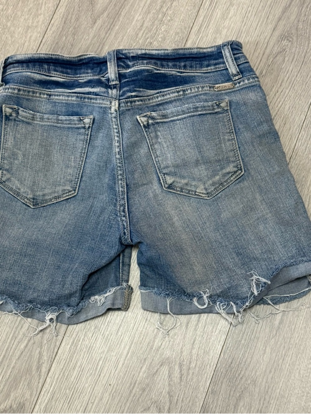 KanCan Distressed Light Blue Jean Shorts - Picture 7 of 9